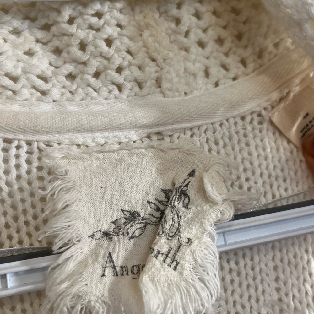 Anthropologie Angel of the North Ivory Knit Cardigan XS b7 - Picture 3 of 8